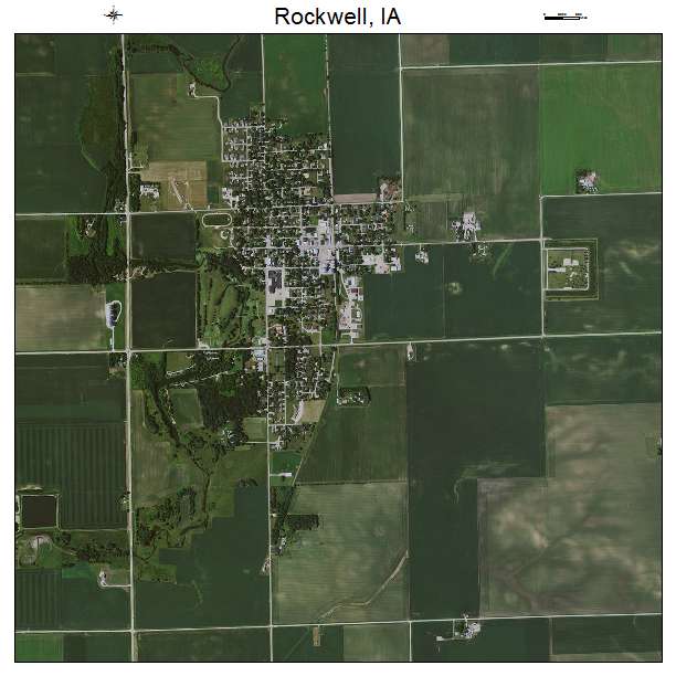 Rockwell, IA air photo map