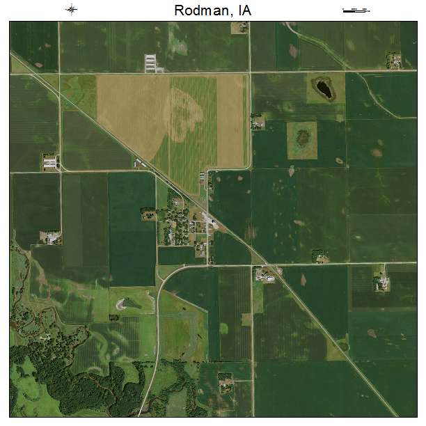 Rodman, IA air photo map