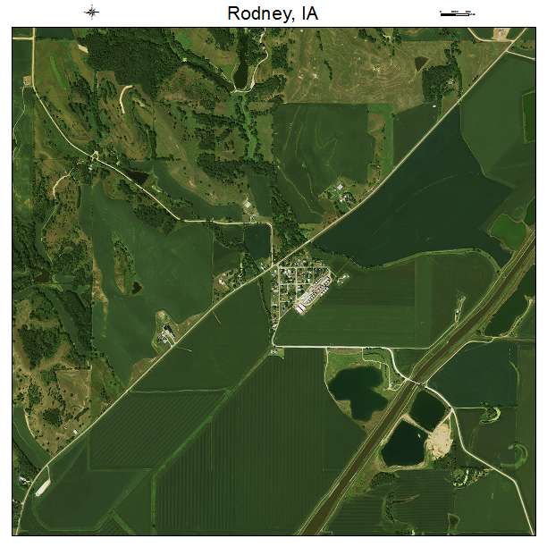 Rodney, IA air photo map