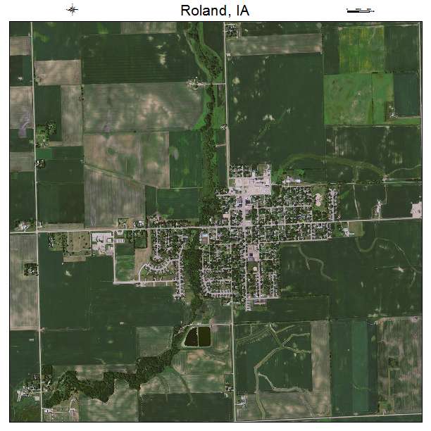 Roland, IA air photo map