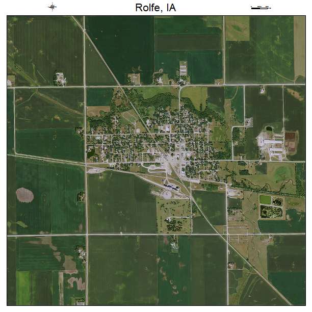 Rolfe, IA air photo map