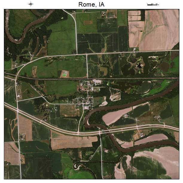 Rome, IA air photo map