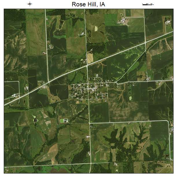 Rose Hill, IA air photo map