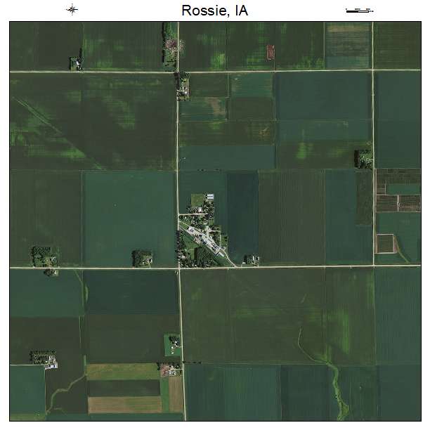 Rossie, IA air photo map