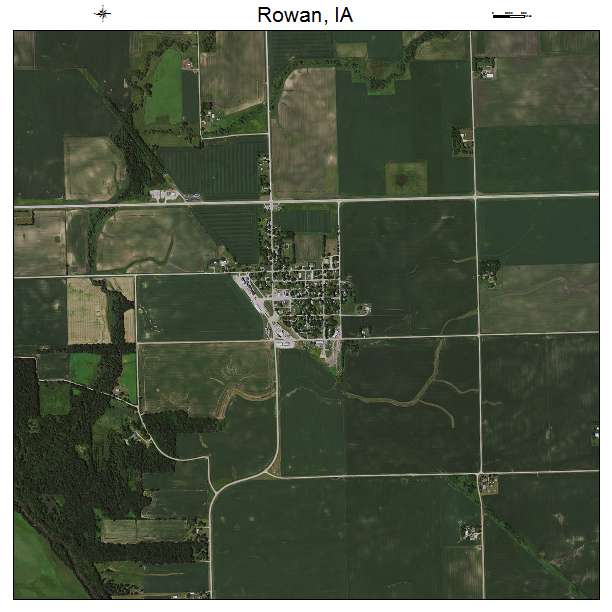 Rowan, IA air photo map