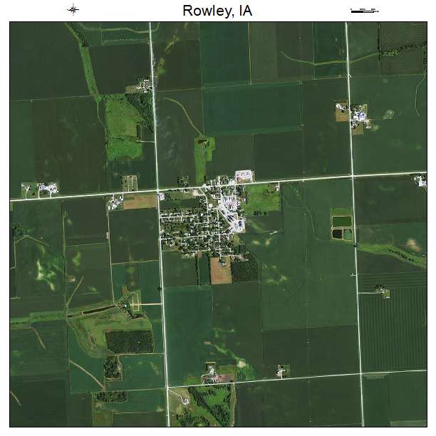 Rowley, IA air photo map