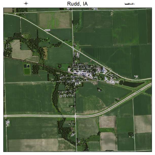 Rudd, IA air photo map