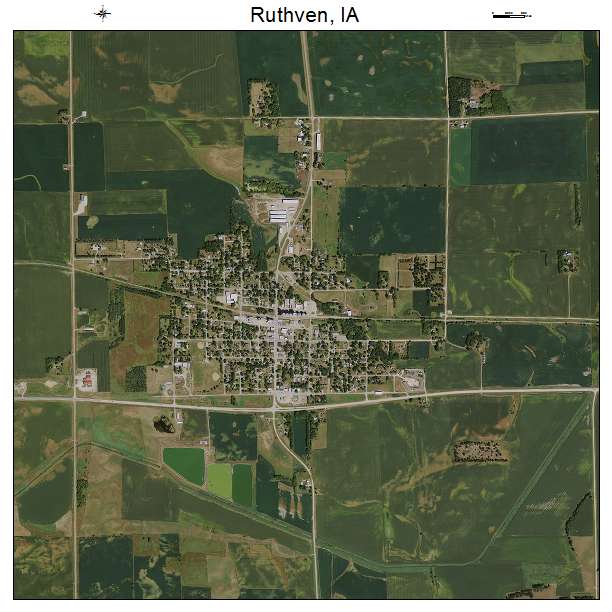 Ruthven, IA air photo map