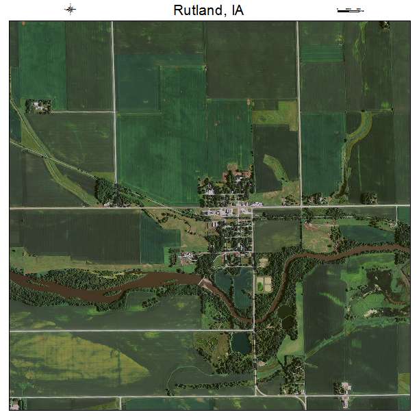 Rutland, IA air photo map