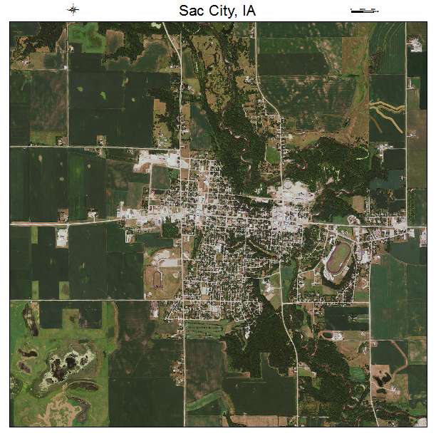Sac City, IA air photo map