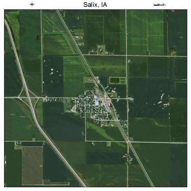 Salix, IA air photo map