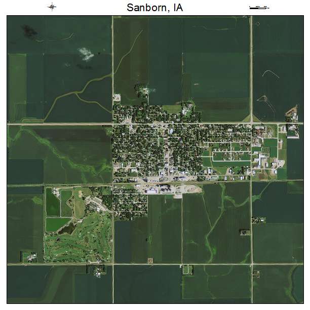 Aerial Photography Map of Sanborn, IA Iowa