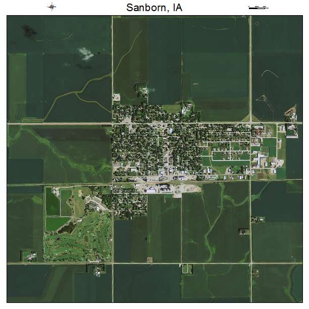 Sanborn, IA air photo map