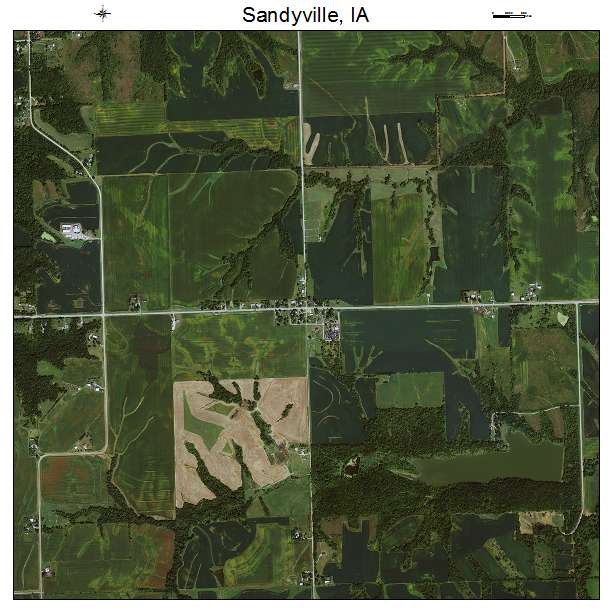 Sandyville, IA air photo map