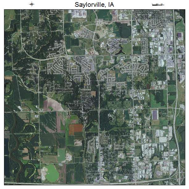 Saylorville, IA air photo map
