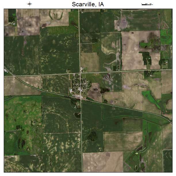 Scarville, IA air photo map