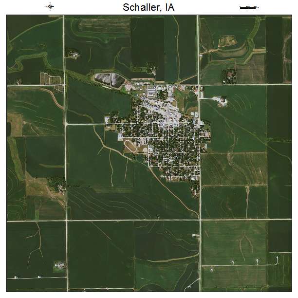 Schaller, IA air photo map