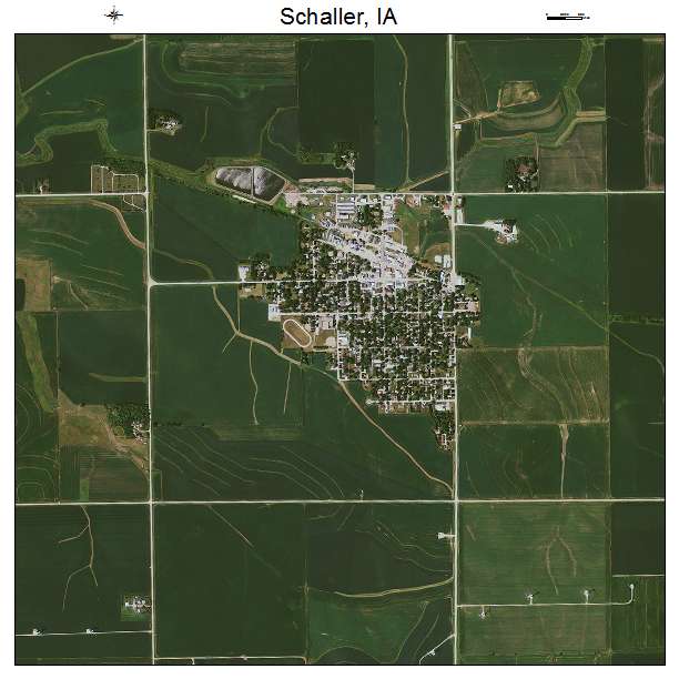 Schaller, IA air photo map