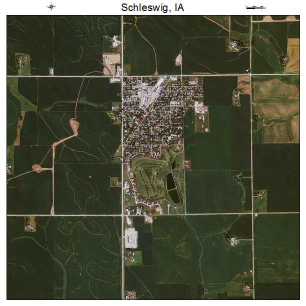 Schleswig, IA air photo map