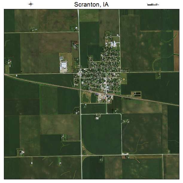 Scranton, IA air photo map