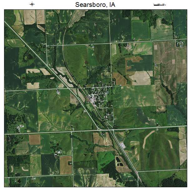 Searsboro, IA air photo map