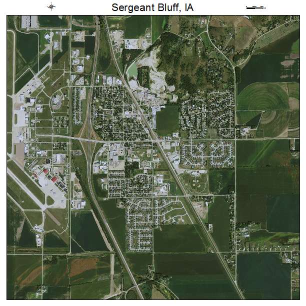 Sergeant Bluff, IA air photo map