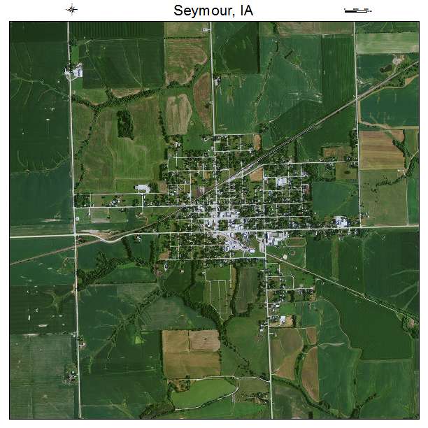 Seymour, IA air photo map
