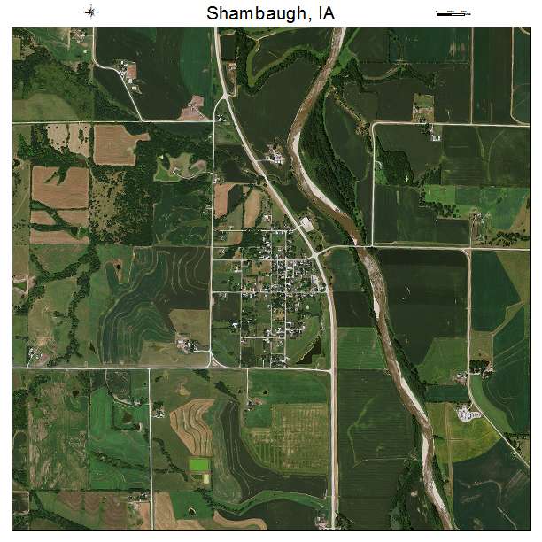 Shambaugh, IA air photo map