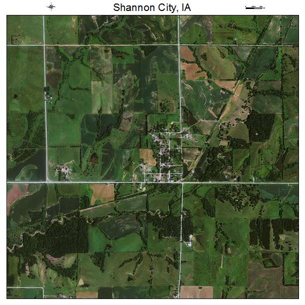 Shannon City, IA air photo map