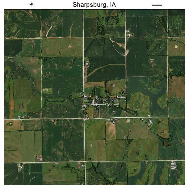 Sharpsburg, IA air photo map