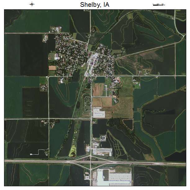 Shelby, IA air photo map