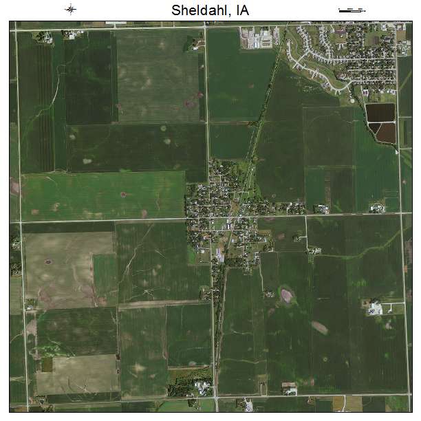Sheldahl, IA air photo map