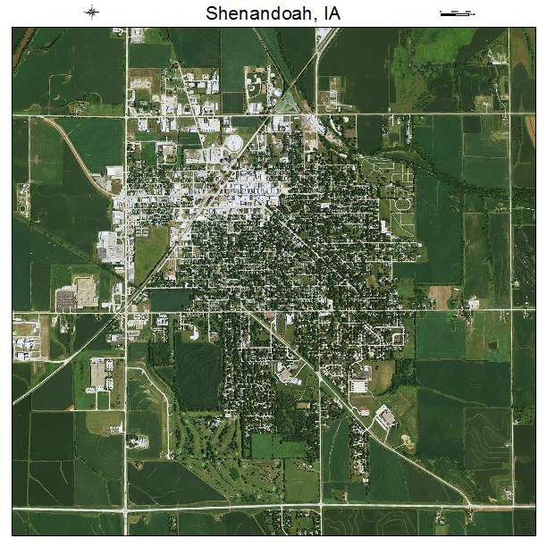 Shenandoah, IA air photo map