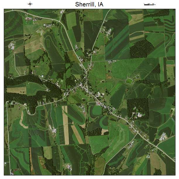 Sherrill, IA air photo map