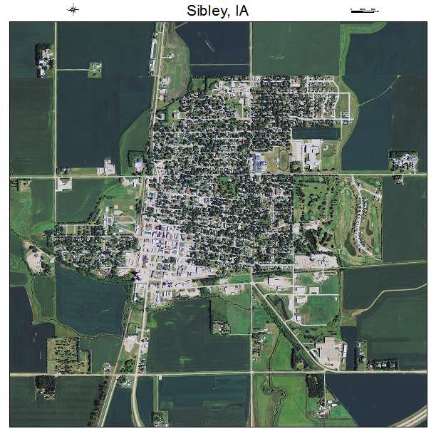 Sibley, IA air photo map