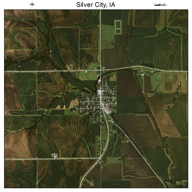 Silver City, IA air photo map