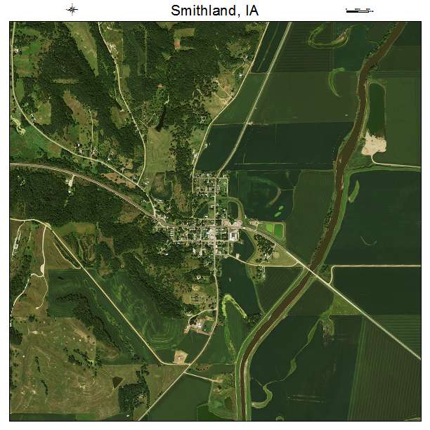 Smithland, IA air photo map