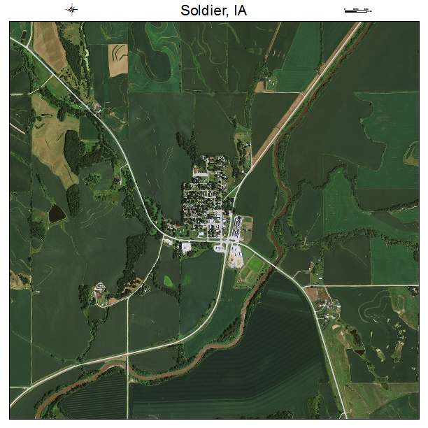 Soldier, IA air photo map