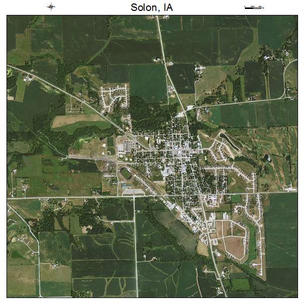 Solon, IA air photo map