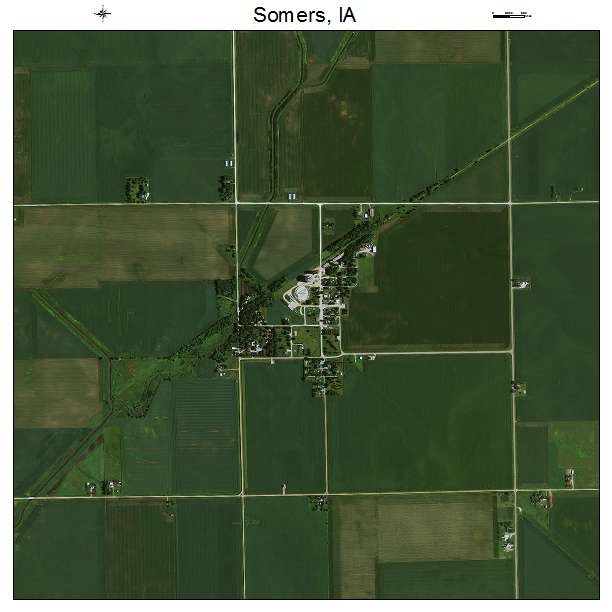Somers, IA air photo map