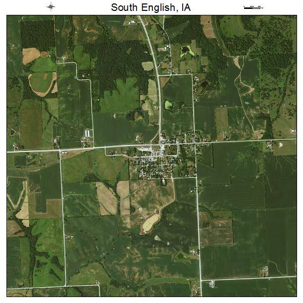 South English, IA air photo map