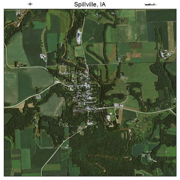 Spillville, IA air photo map