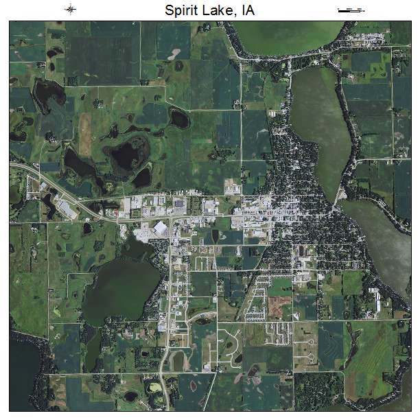 Spirit Lake, IA air photo map