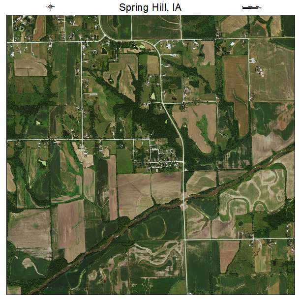 Spring Hill, IA air photo map
