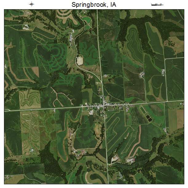 Springbrook, IA air photo map