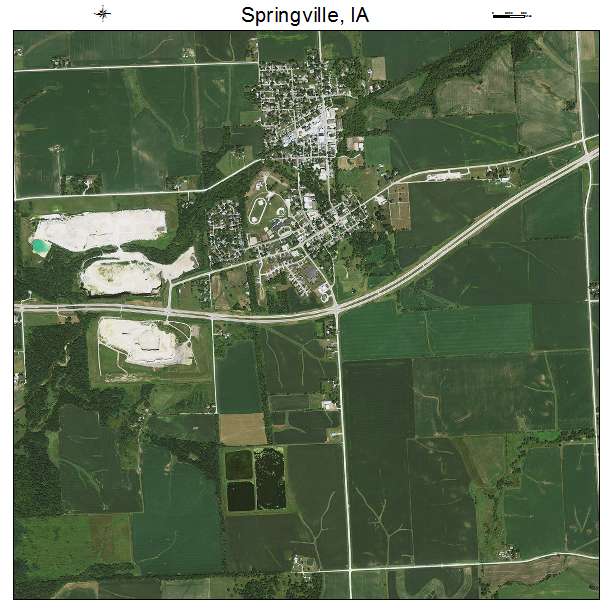 Springville, IA air photo map