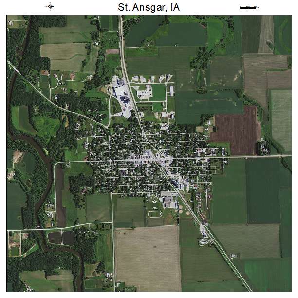 St Ansgar, IA air photo map