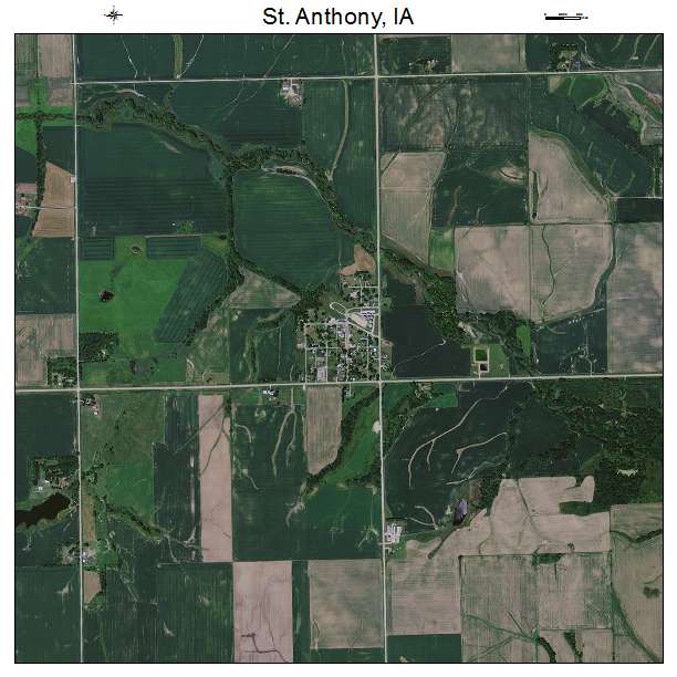 St Anthony, IA air photo map
