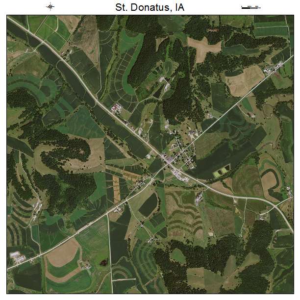 St Donatus, IA air photo map