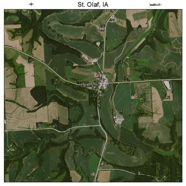 St Olaf, IA air photo map